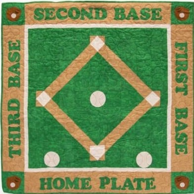 GO! Take Me Out to the Ball Game Throw - Free Quilt Pattern