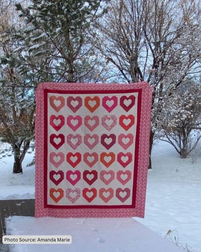 Heart Quilt Pattern Idea from Amanda Marie