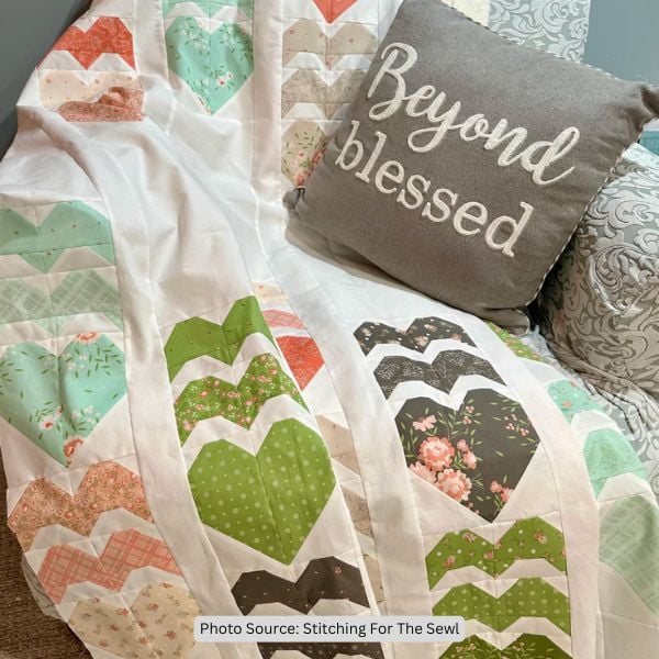 Heartbeat Quilt Pattern - etsy
