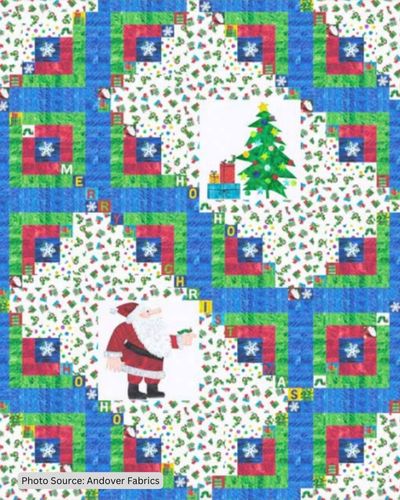 Log Cabin Christmas Quilt - free quilt pattern