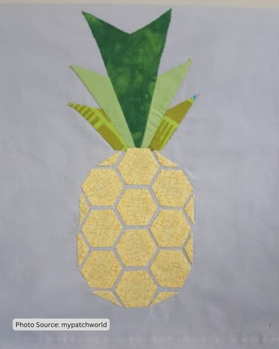 Pineapple with Hexagons Quilt - free quilt pattern