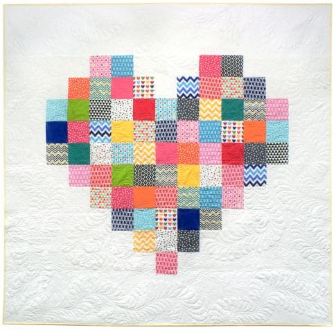 Pixelated Heart Quilt - Free Quilt Pattern