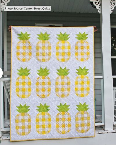 Plaid Pineapples Quilt Pattern