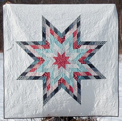 free quilt pattern Jellied Lone Star Quilt by Terri Ann Swallow of Childlike Fascination for Moda Fabrics
