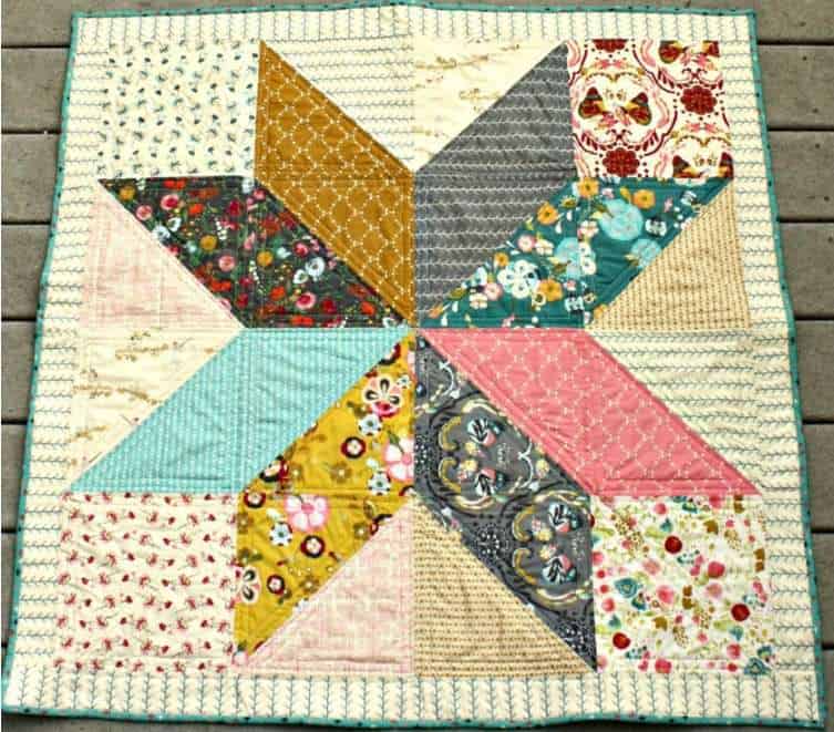 free quilt tutorial Lone Star Baby Quilt by Amy Smart of Diary of a Quilter