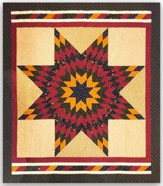 free quilt pattern Lone Star Quilt by Jordan Fabrics