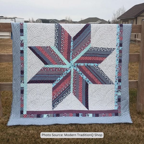 Stripey Lone Star Quilt Pattern - etsy