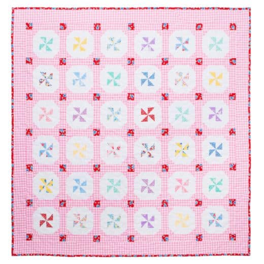 Free Quilt Pattern: GO! Qube 6″ Breezy Buttons Quilt