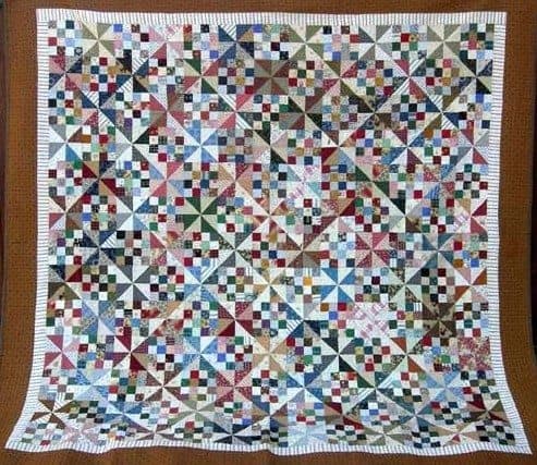 Free Quilt Pattern- Patches & Pinwheels Quilt