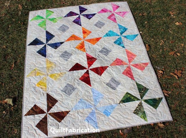 Free Quilt Pattern- Pinwheel Parade Quilt by Susan Arnold of Quilt Fabrication