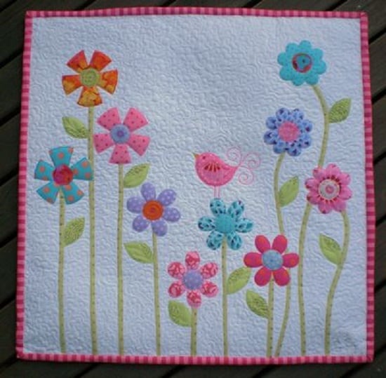 Flower Garden Pillow - free quilt pattern