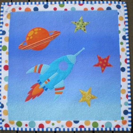 free quilt pattern Rocket Ship Pillow by Kellie from the Don't Look Now Typepad