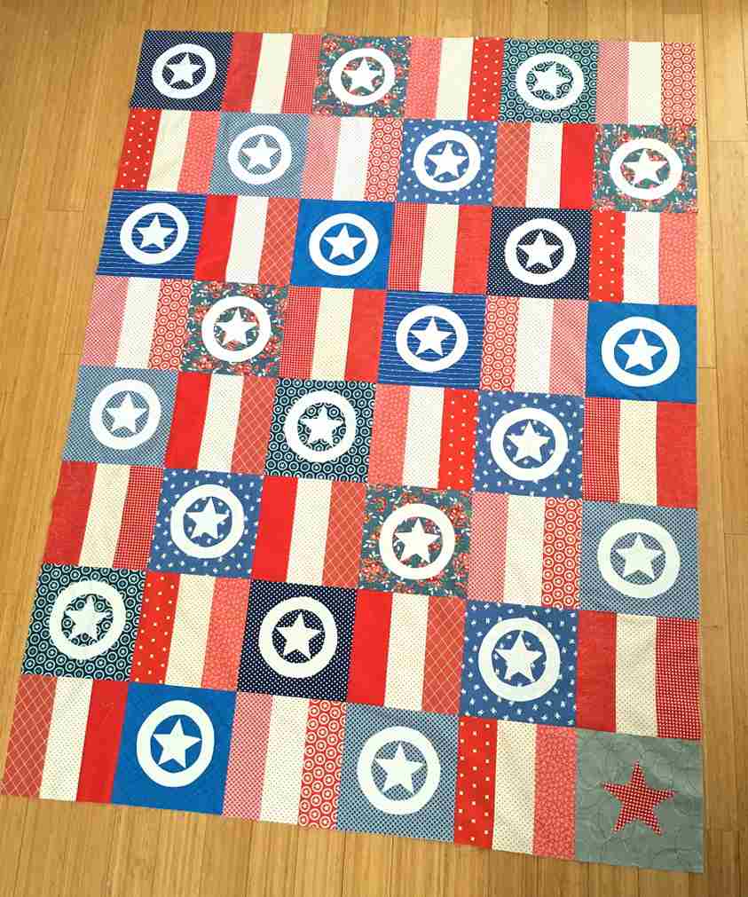 Captain America Inspired Quilt pattern