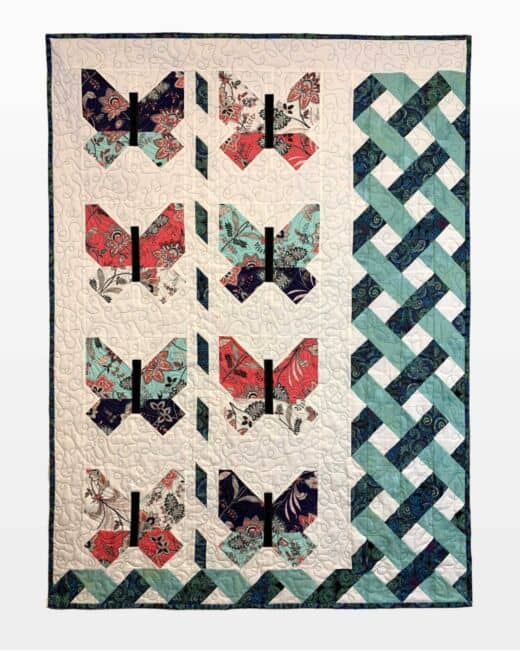 GO Butterfly Garden Throw Quilt - free quilt pattern