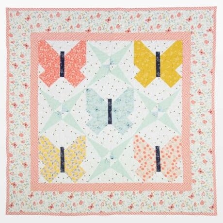 Free Quilt Pattern- GO! Spring Flutter Wall Hanging Quilt