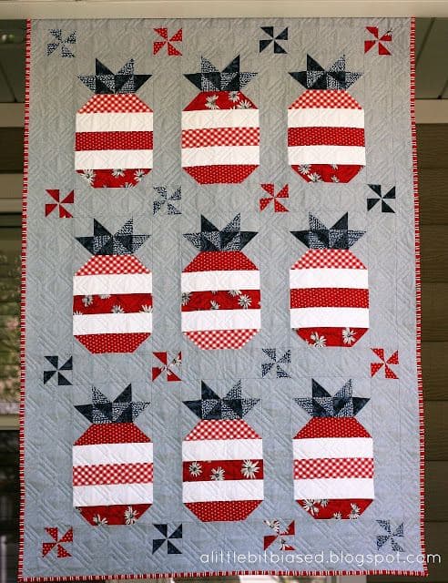 free quilt pattern - Star Spangled Pineapple Quilt by Jedi Craft Girl and Gigi's Thimble