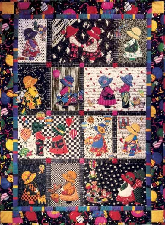 Sunbonnet Sue Calendar Girl Quilt - Free Quilt Pattern