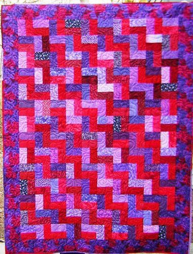 Two Rail Fence - Free Quilt Pattern