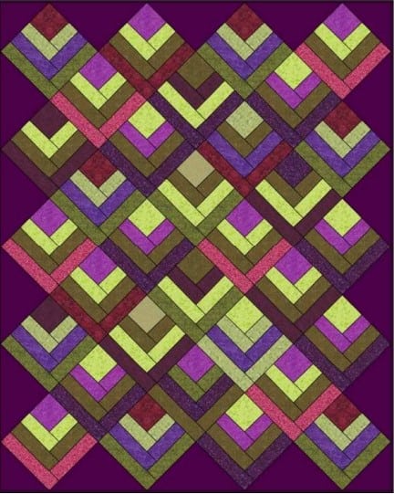 half log cabin quilt