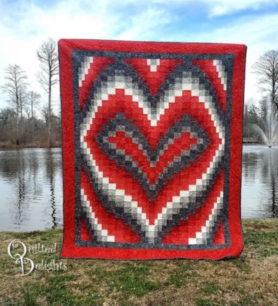 Bargello Quilt Pattern Idea from Quilted Delights