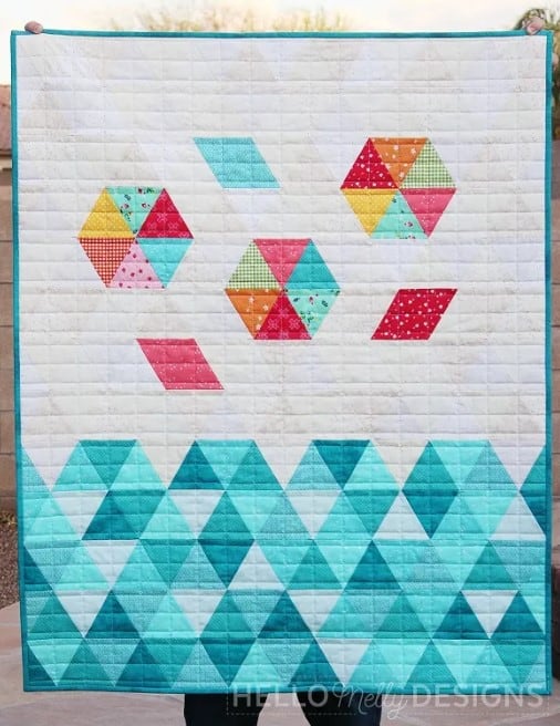 Free Quilt Tutorial: Beach Bum Quilt by Melanie Collette of Hello Melly Designs for Diary of a Quilter