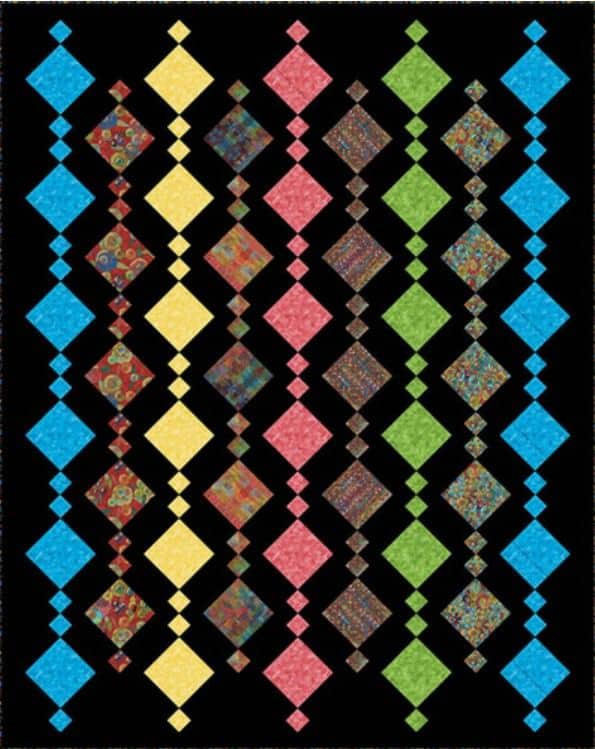 Free Quilt Pattern - Chandelier Dark Quilt by Free Spirit Fabrics 