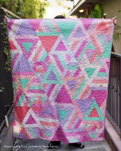 Cozy Posy Triangle - free quilt pattern