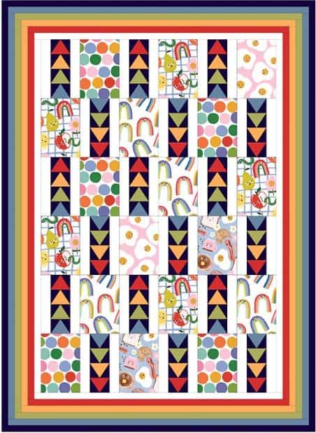 Eat the Rainbow Quilt - free quilt pattern