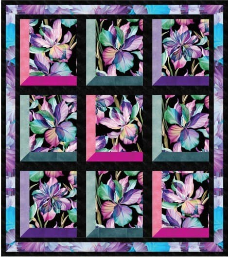 free quilt pattern Flora Fantasia Quilt by  Cyndi Hershey