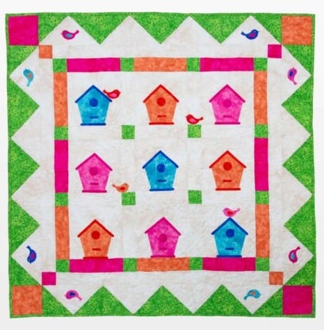 Free Quilt Pattern - GO! Birdhouse Nine Patch Party Quilt by Mary Anne Fontana from Fontana Originals for AccuQuilt