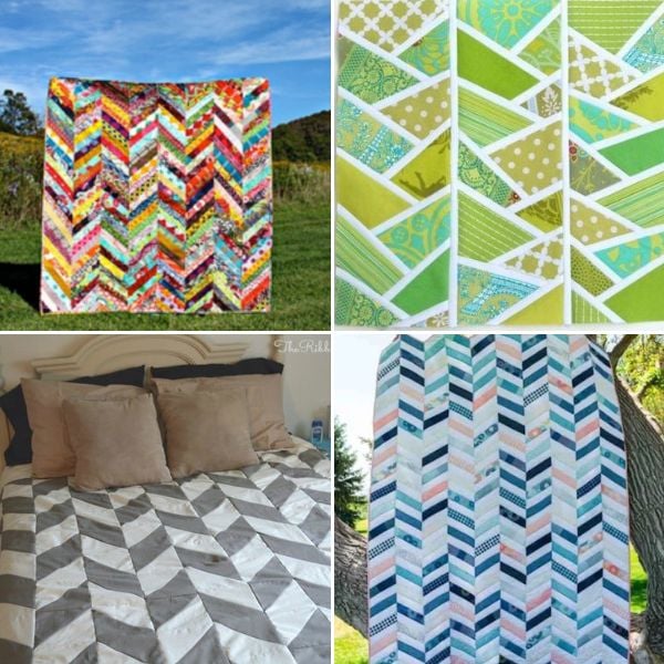 Herringbone Quilt Patterns roundup ILQF featured cover