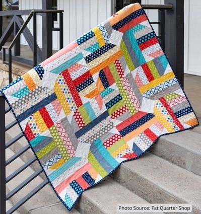 Jelly Roll Twirl - free quilt pattern