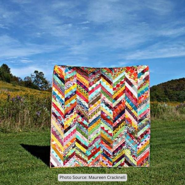 Quilt-As-You-Go Herringbone Quilt Pattern - free quilt pattern
