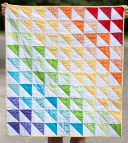 Rainbow Baby Quilt - free quilt pattern