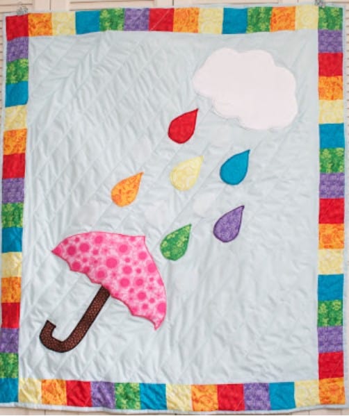 Rainbow Showers Quilt - free quilt pattern