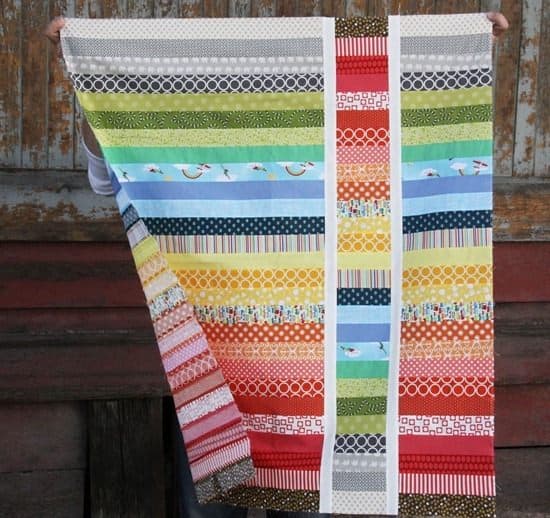 Free Quilt Pattern - Strip and Flip Baby Quilt by Allison of Cluck Cluck Sew