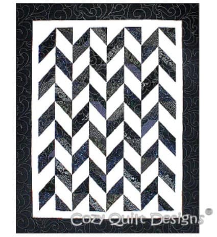 Strip Tube Herringbone Quilt by Cozy Quilt Designs