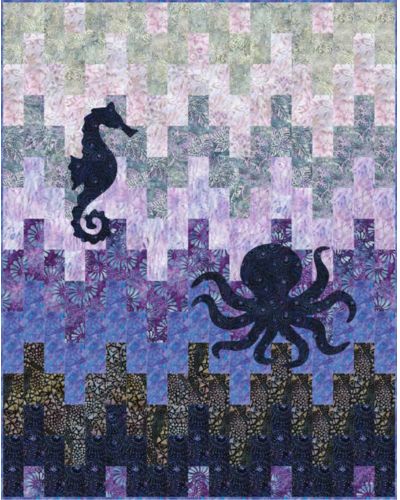 Under the Sea - free bargello quilt pattern - ILQF