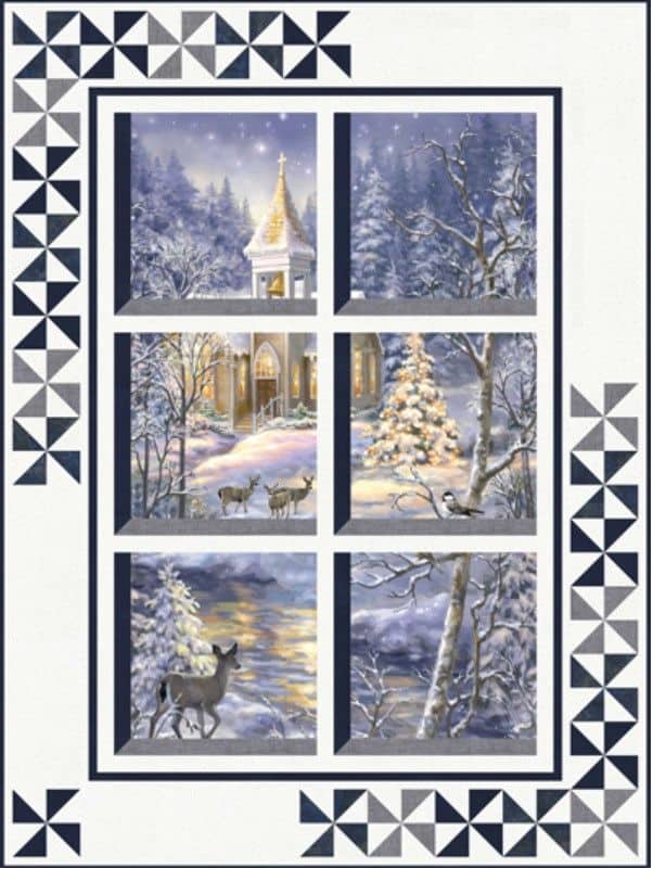 Winter Window Quilt by Sara Lister from Ladeebug Design and measures