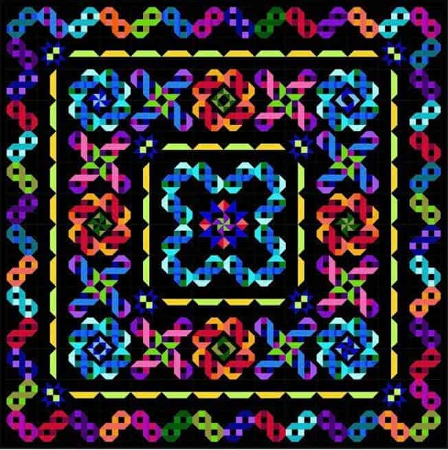 Ribbon Rainbow Quilt Pattern