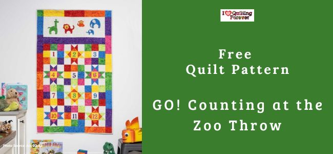 GO! Counting at the Zoo Throw Quilt featured cover photo