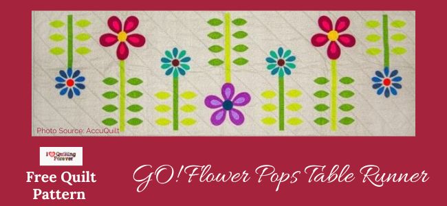 GO! Flower Pops Table Runner Quilt featured cover photo