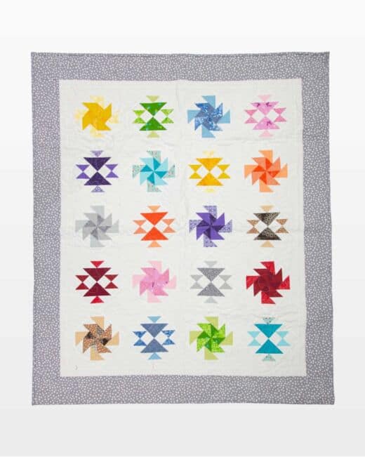 Free Quilt Pattern  GO! Rainbow Swirls Throw Quilt by Bea Lee of Beaquilter for AccuQuilt