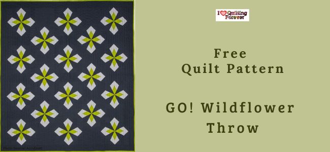 GO! Wildflower Throw Quilt featured cover photo