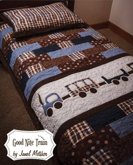 Good Nite Train Quilt by Janel Metsker