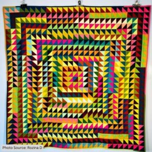 Half Square Triangle Quilt Pattern Idea from Rozina D