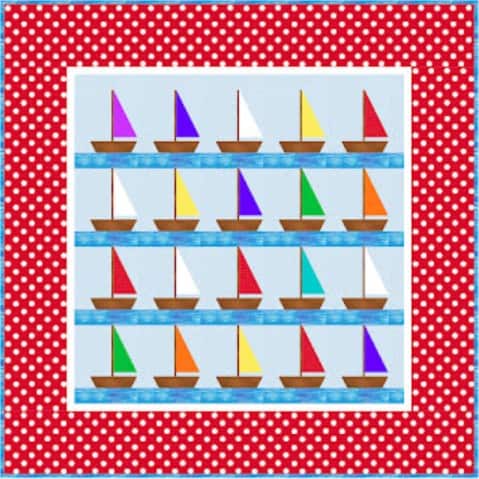 free quilt tutorial - Little Sailor Quilt by Northern Deb