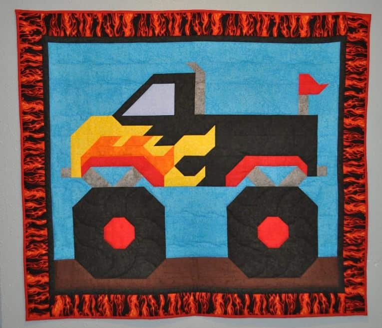 Monster Truck Quilt by Lisa Muilenberg