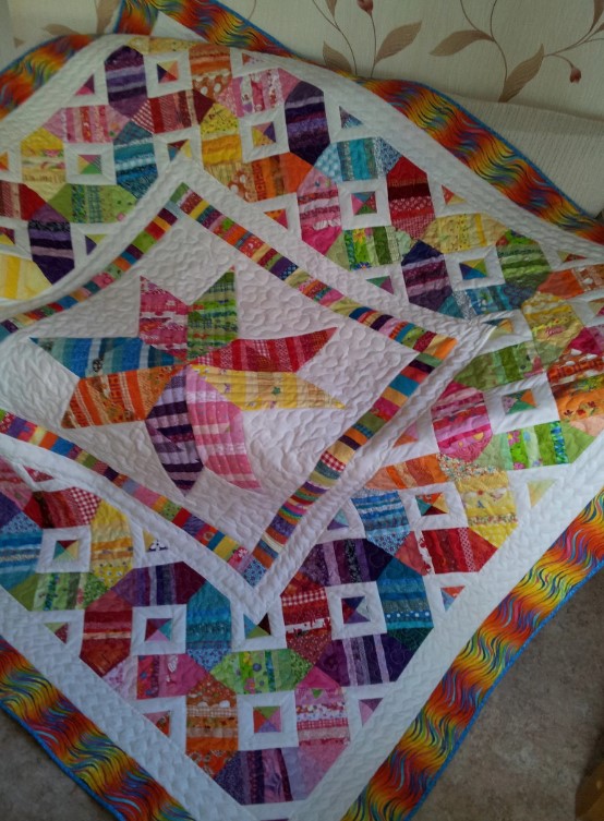 Scrap Happy Star Quilt Pattern by Izy Armitage -printable quilt pattern_