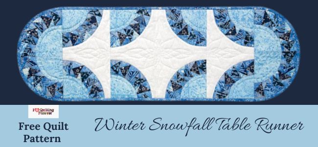 Winter Snowfall Table Runner Quilt featured cover photo